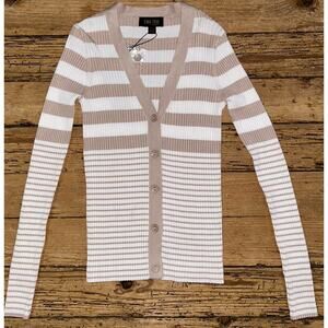 Truth by Republic Beige and Ivory Cardigan Size M NWT